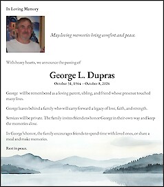 Obituary George L. Dupras