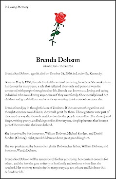 Obituary Brenda Dobson