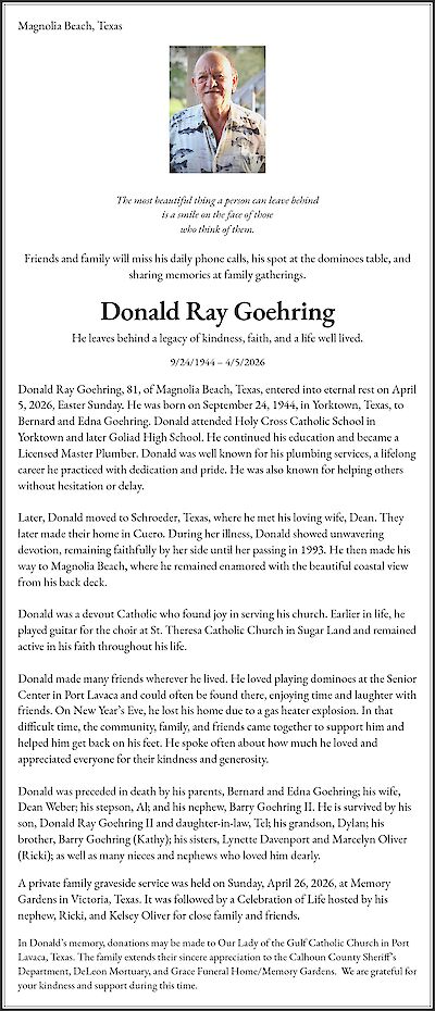Donald Ray Goehring