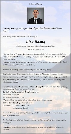 Obituary Hieu Hoang