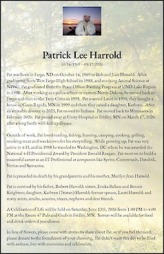 Obituary Patrick Lee Harrold