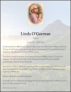 Obituary Linda O'Gorman
